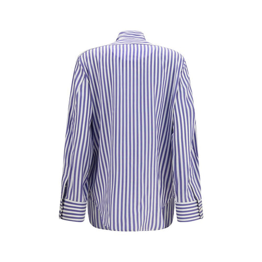 Blue Silk Pattern Shirt