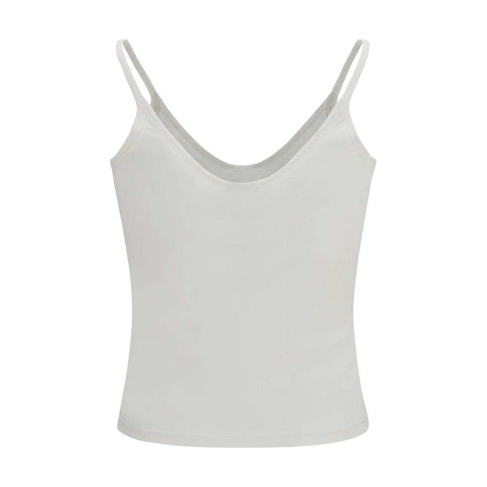 White Silk Tank Tops