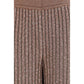 Brown Viscose Casual Pants