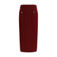 Bordeaux Wool Oves Aries Midi Skirt
