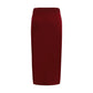 Bordeaux Wool Oves Aries Midi Skirt
