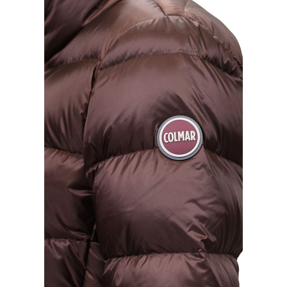 Brown Polyamide Full-Length Jacket
