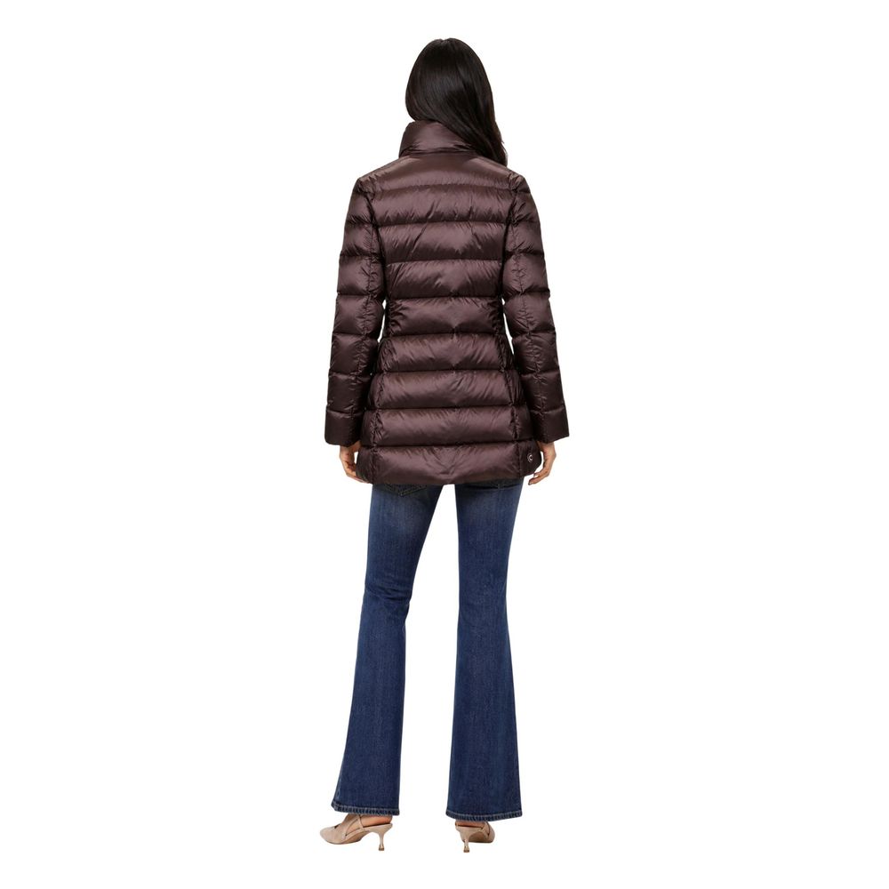 Brown Polyamide Full-Length Jacket