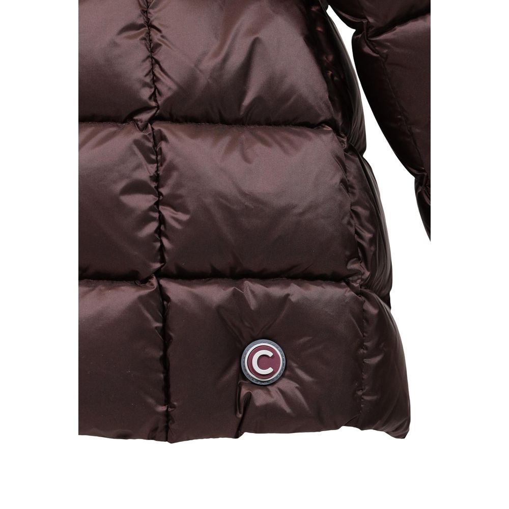 Brown Polyamide Full-Length Jacket