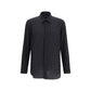 Black Silk Pattern Shirt