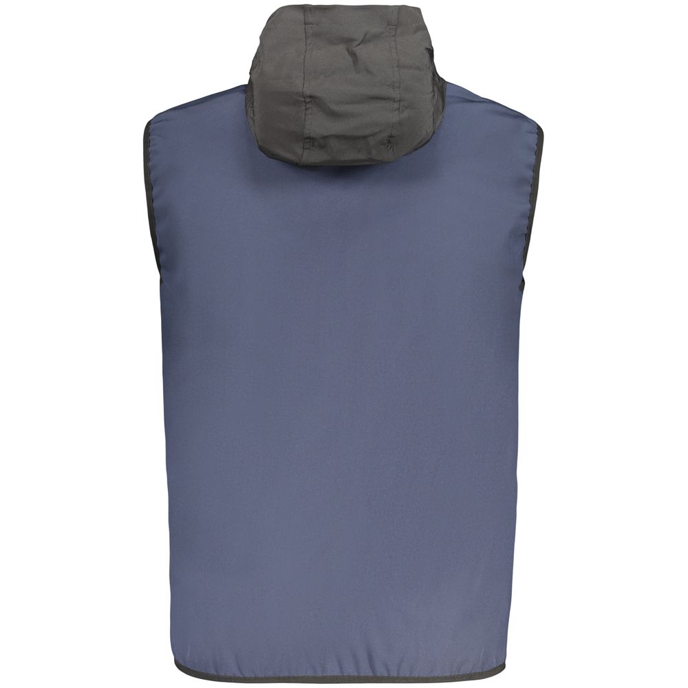 Blue Polyester Men's Vest