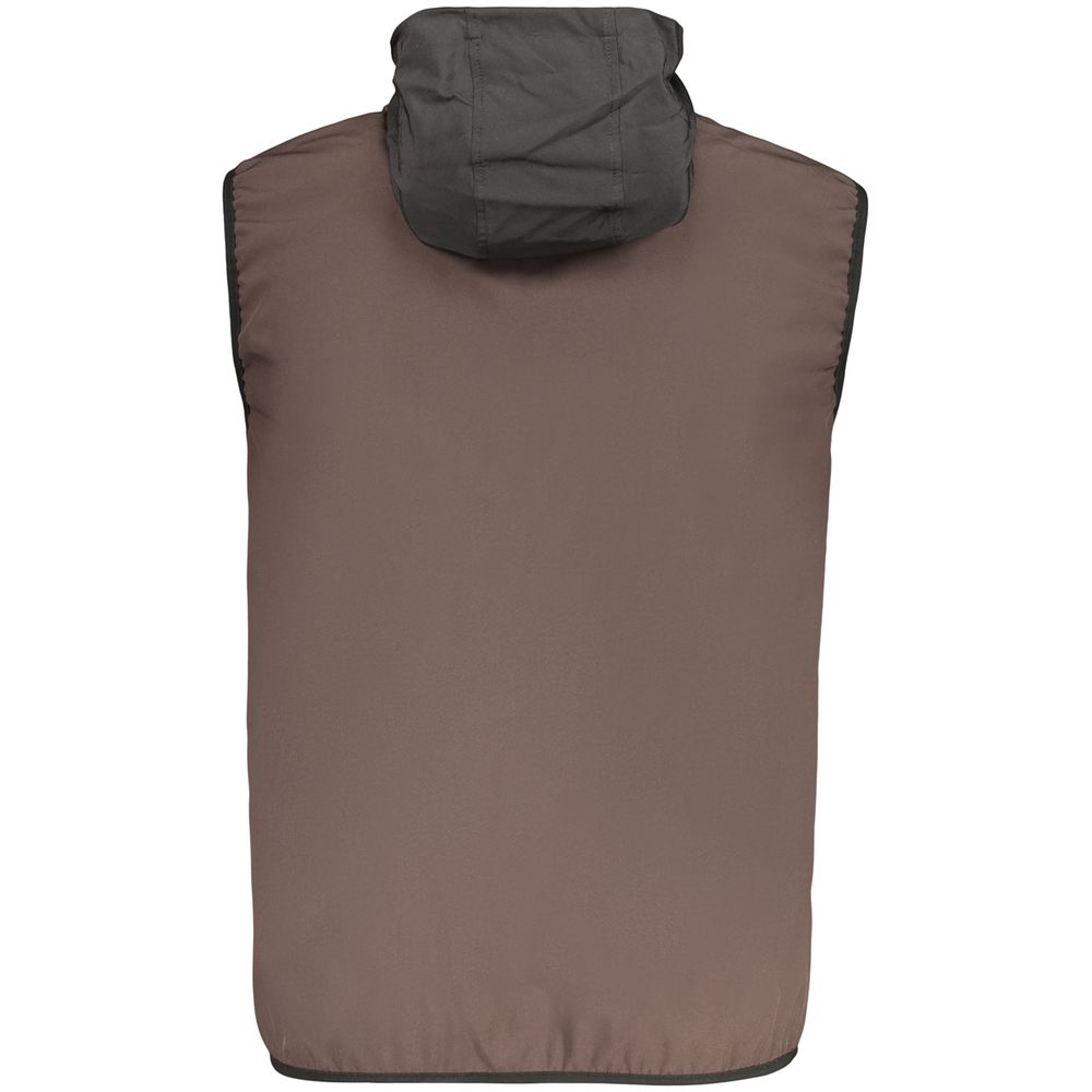 Brown Polyester Men's Vest