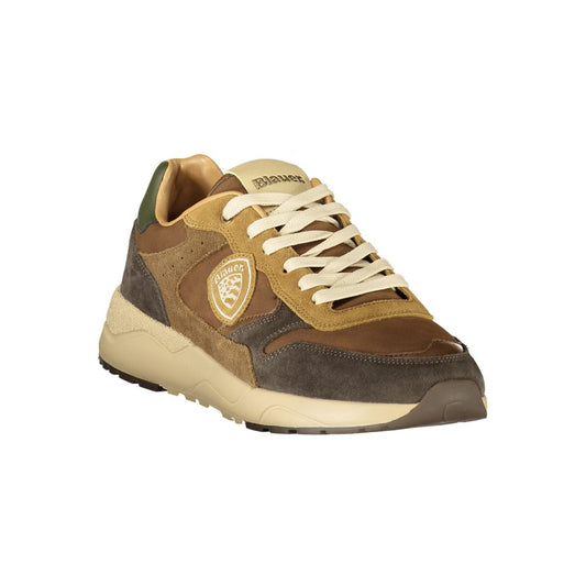 Brown Polyurethane Men's Sneaker