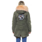 Green Cotton Women Jacket