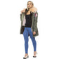 Green Cotton Women Jacket