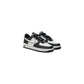 Black And White Leather Low Top Sneakers