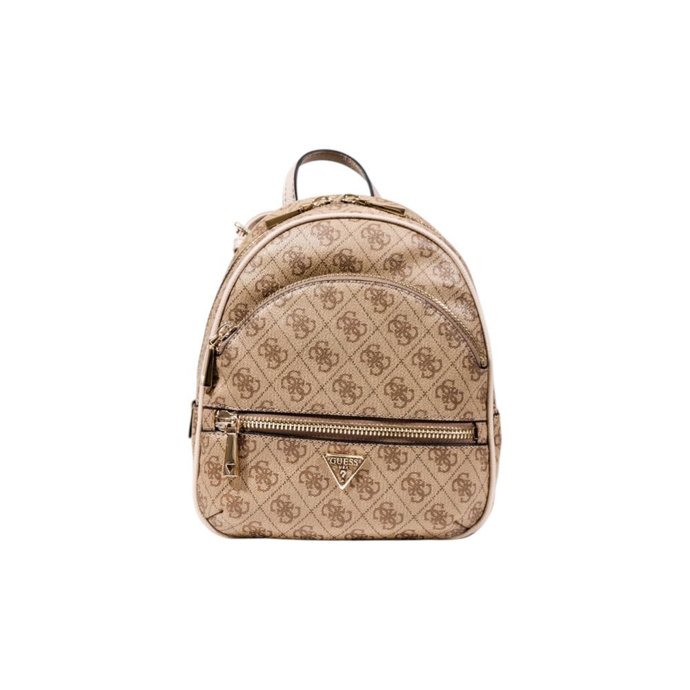 Beige Polyethylene Backpack