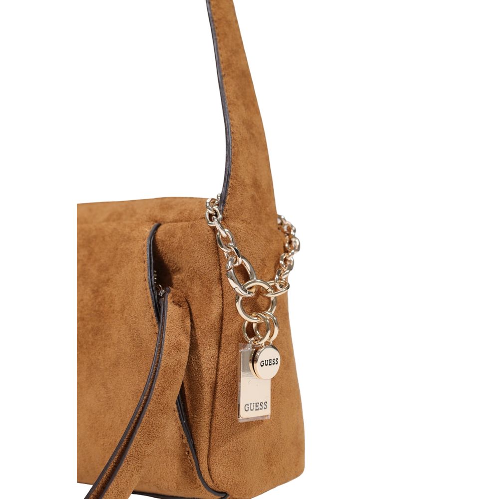 Brown Polyester Handbag