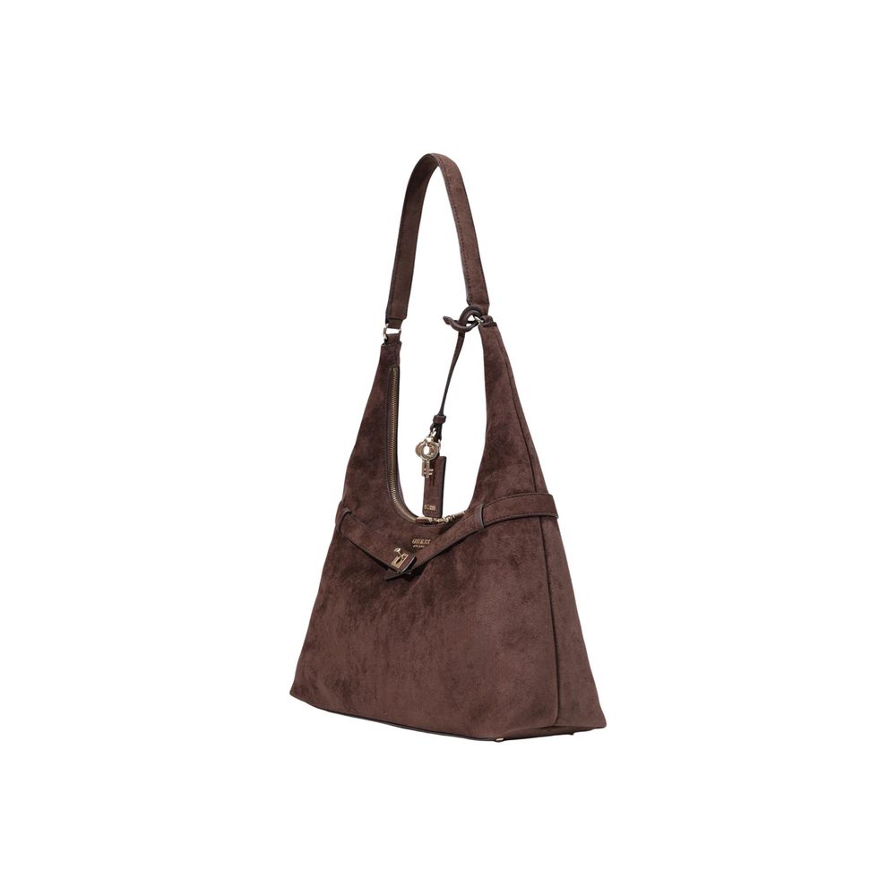 Brown Polyester Handbag