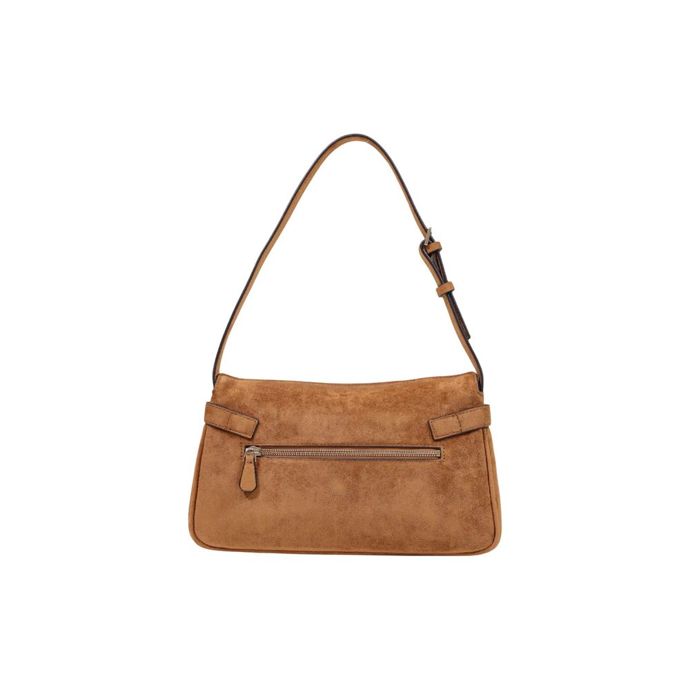 Brown Polyester Handbag