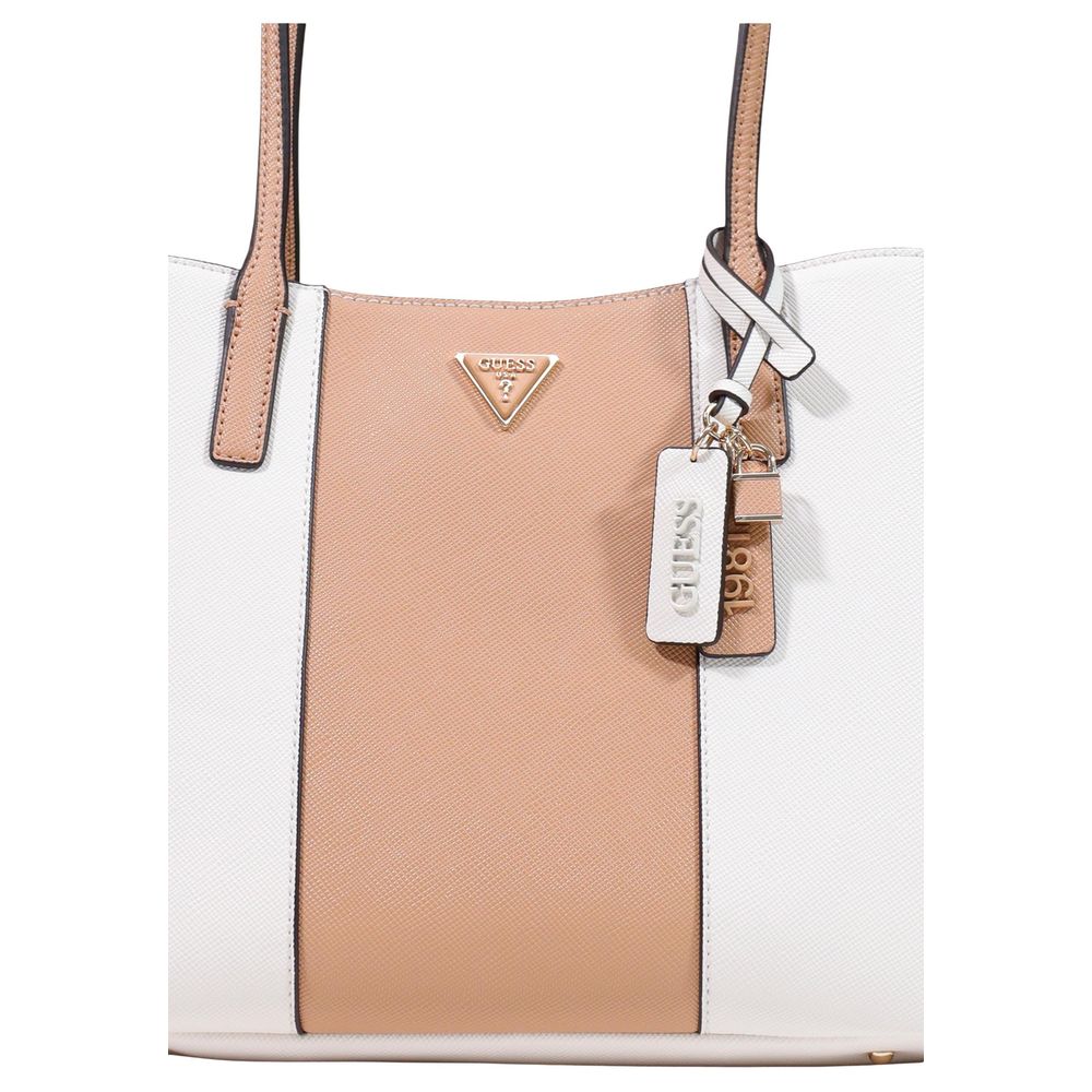 Beige Polyethylene Handbag