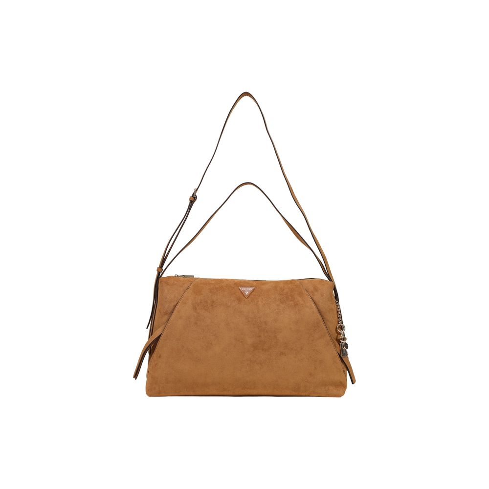 Brown Polyester Handbag