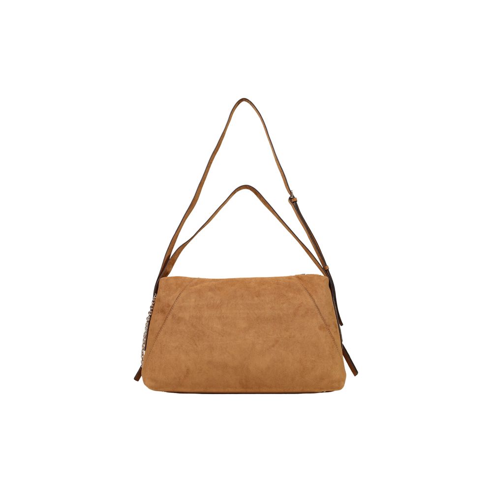 Brown Polyester Handbag