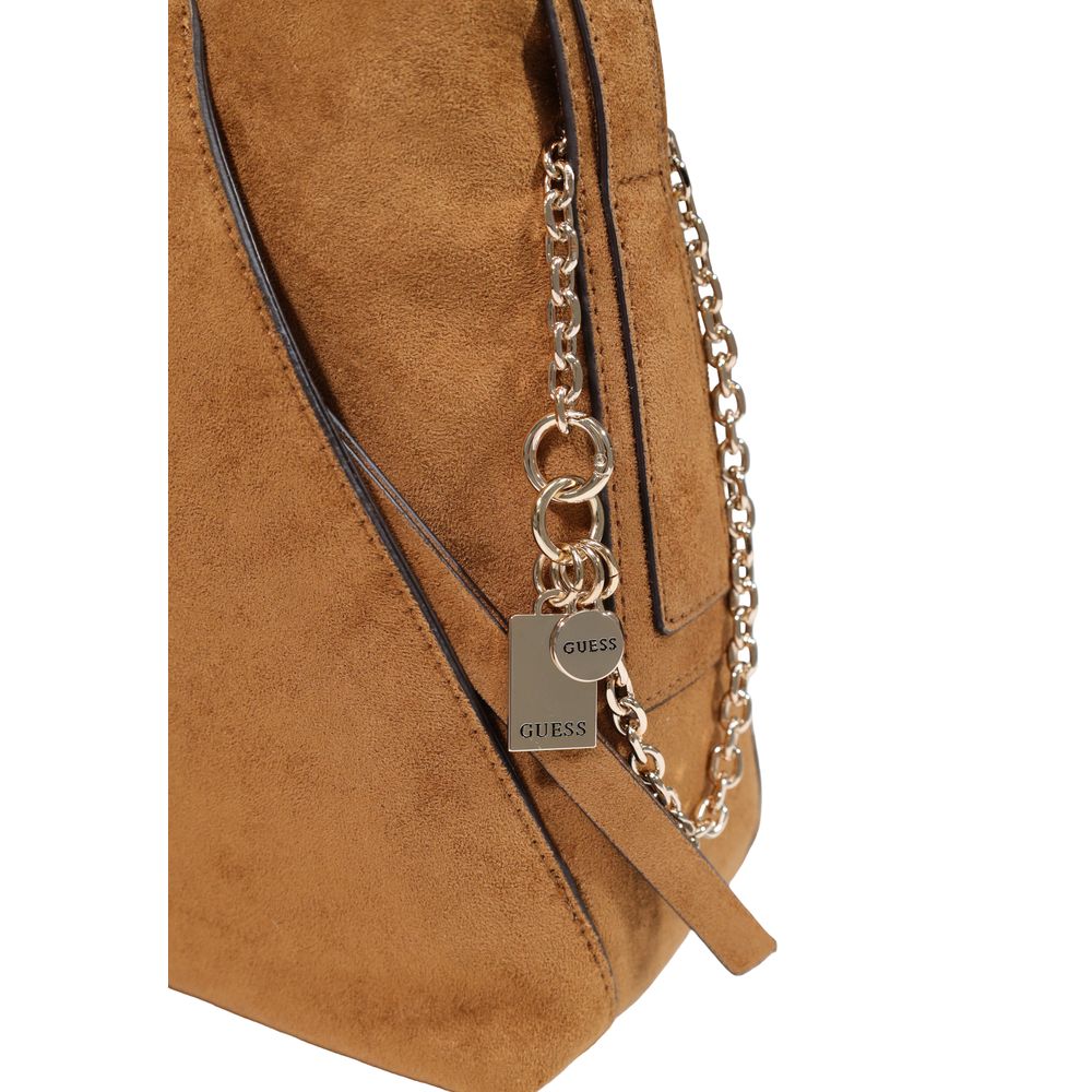 Brown Polyester Handbag