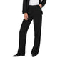 Black Polyester Casual Pants