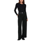 Black Recycled Polyester Casual Pants