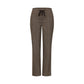 Brown Polyester Casual Pants