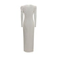 White Viscose Cocktail Dress