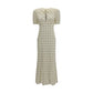 Beige Silk Casual Dress