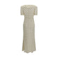 Beige Silk Casual Dress