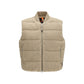 Beige Polyester Sleeveless Jacket