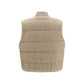 Beige Polyester Sleeveless Jacket