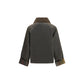Bicolor Cotton Full-Length Jacket