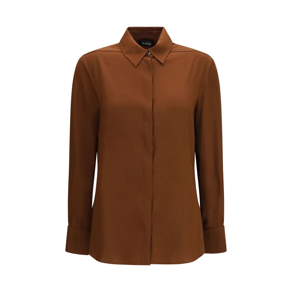 Brown Silk Blouse