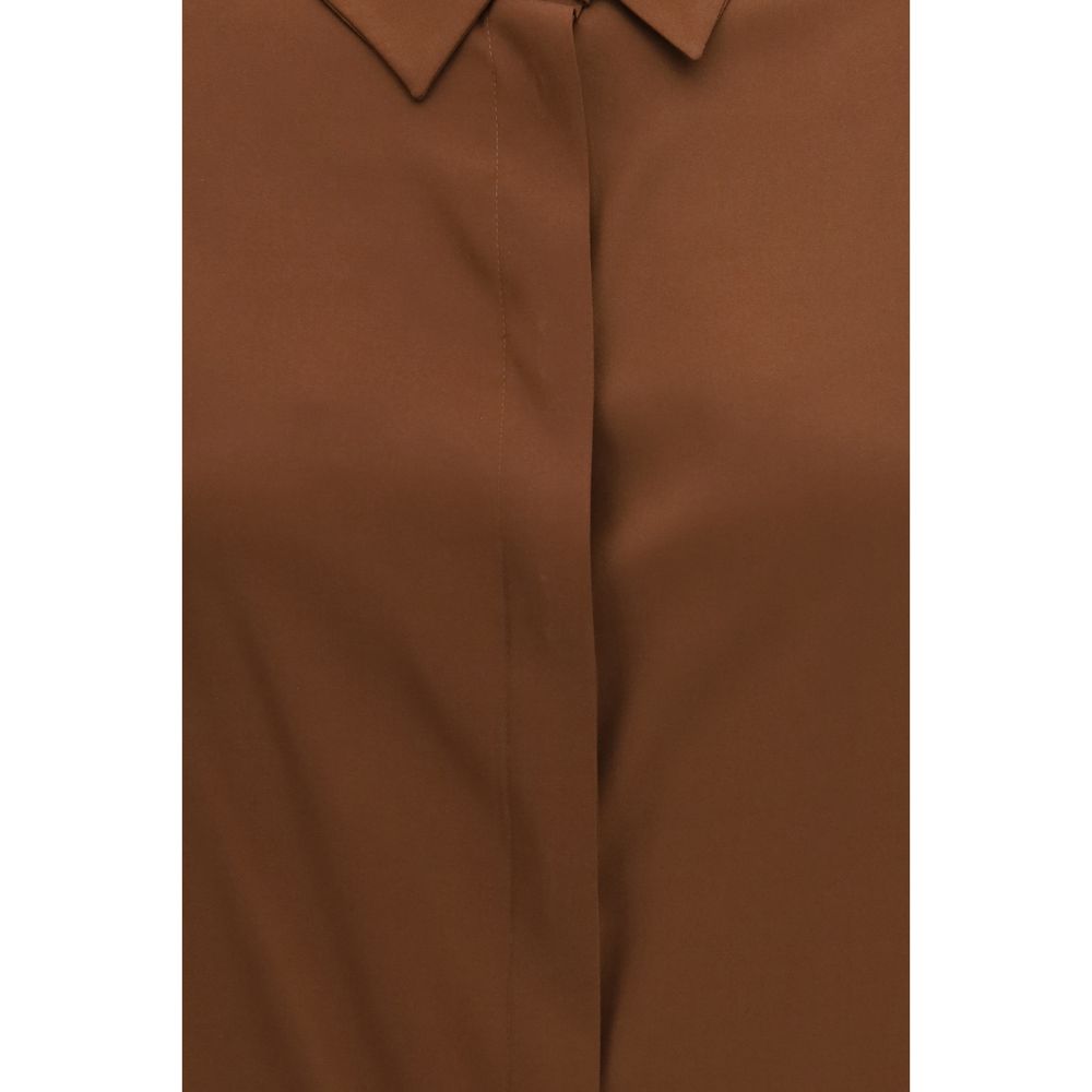 Brown Silk Blouse