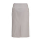 Gray Cotton Midi Skirt