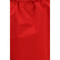 Red Silk Midi Skirt