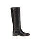 Black Calf Leather Bos Taurus Ankle Boots