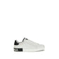 White Calf Leather Bos Taurus Low Top Sneakers