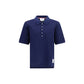 Blue Cotton Polo Shirt