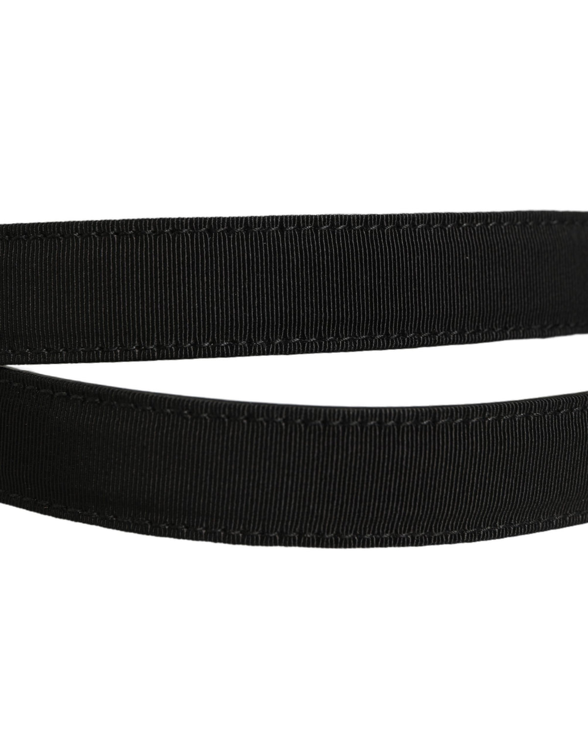 Black Classic Leather Silver Tone Buckle Belt