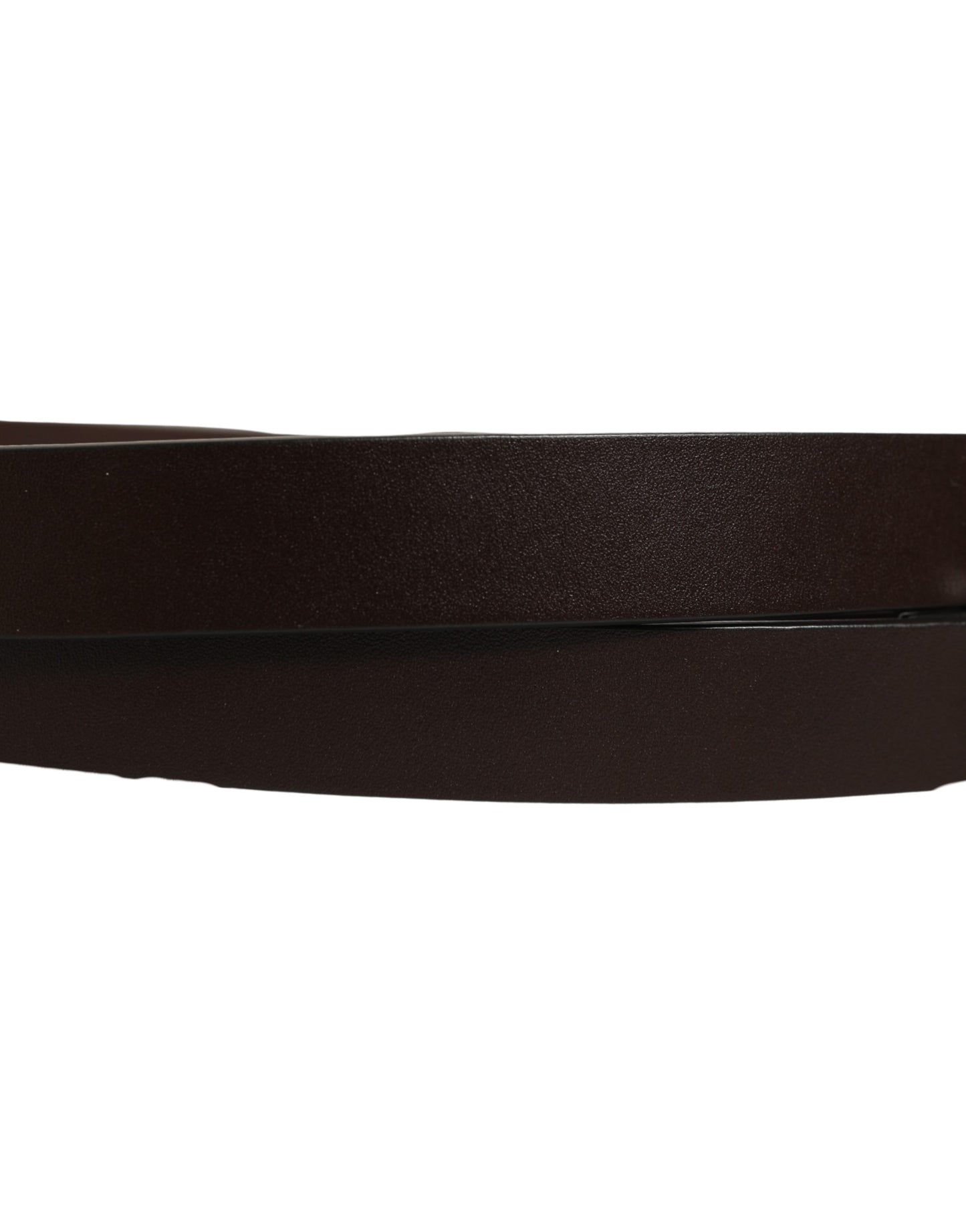 Brown Leather Double Wrap Metal Buckle Belt
