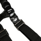 Black Adjustable Silver Metal Clips Suspenders