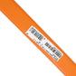 Orange Leather Silver Tone Metal Buckle Belt