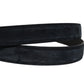 Men Black Leather Gold Tone Metal Buckle Belt