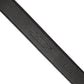 Men Black Leather Gold Tone Metal Buckle Belt