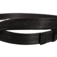 Men Black Nylon Webbing Plastic Buckle Belt