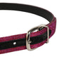 Men Fuchsia Glitter Silver Metal Buckle Belt
