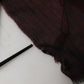 Dark Red Modal Frayed Edge Lace Stole Scarf