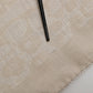 Men Beige Silk Wool Shawl Lace Stole Scarf