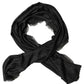 Men Black Viscose Polka Dot Fringe Shawl Lace Stole